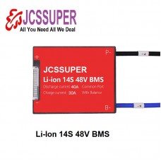 JCSSUPER 14S BMS 48V 40A Li ion Waterproof BMS For Rechargeable Lithium Battery With Same Port