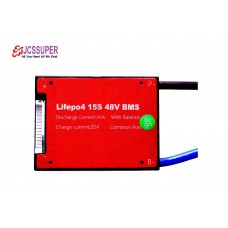 JCSSUPER 15S BMS 48V 40A Lifepo4 Waterproof BMS For Rechargeable Lithium Battery With Same Port