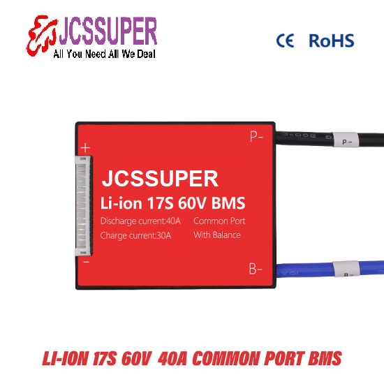 JCSSUPER 17S BMS 60V 40A Li ion Waterproof BMS For Rechargeable Lithium ...